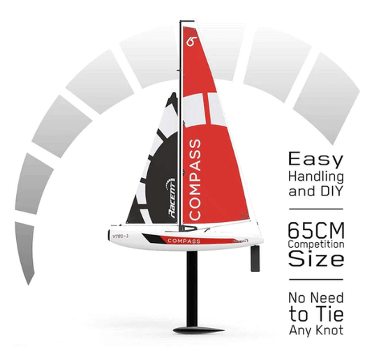VolantexRC Compass 650mm RC Sailboat - Competition Ready, Durable, Easy Assembly - www.Shopthatapp.com