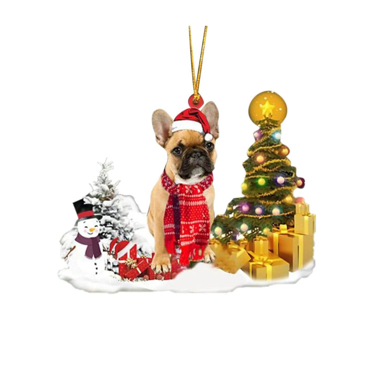 Christmas Family Puppies Decorate Trees With Lights - www.Shopthatapp.com