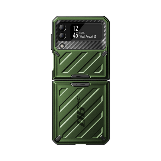 Galaxy Z Flip3 Unicorn Beetle PRO Rugged Case with Belt Clip-Dark Green - www.Shopthatapp.com