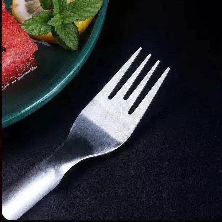 2 In 1 Slicer Multi purpose Stainless Steel Watermelon Fork - www.Shopthatapp.com