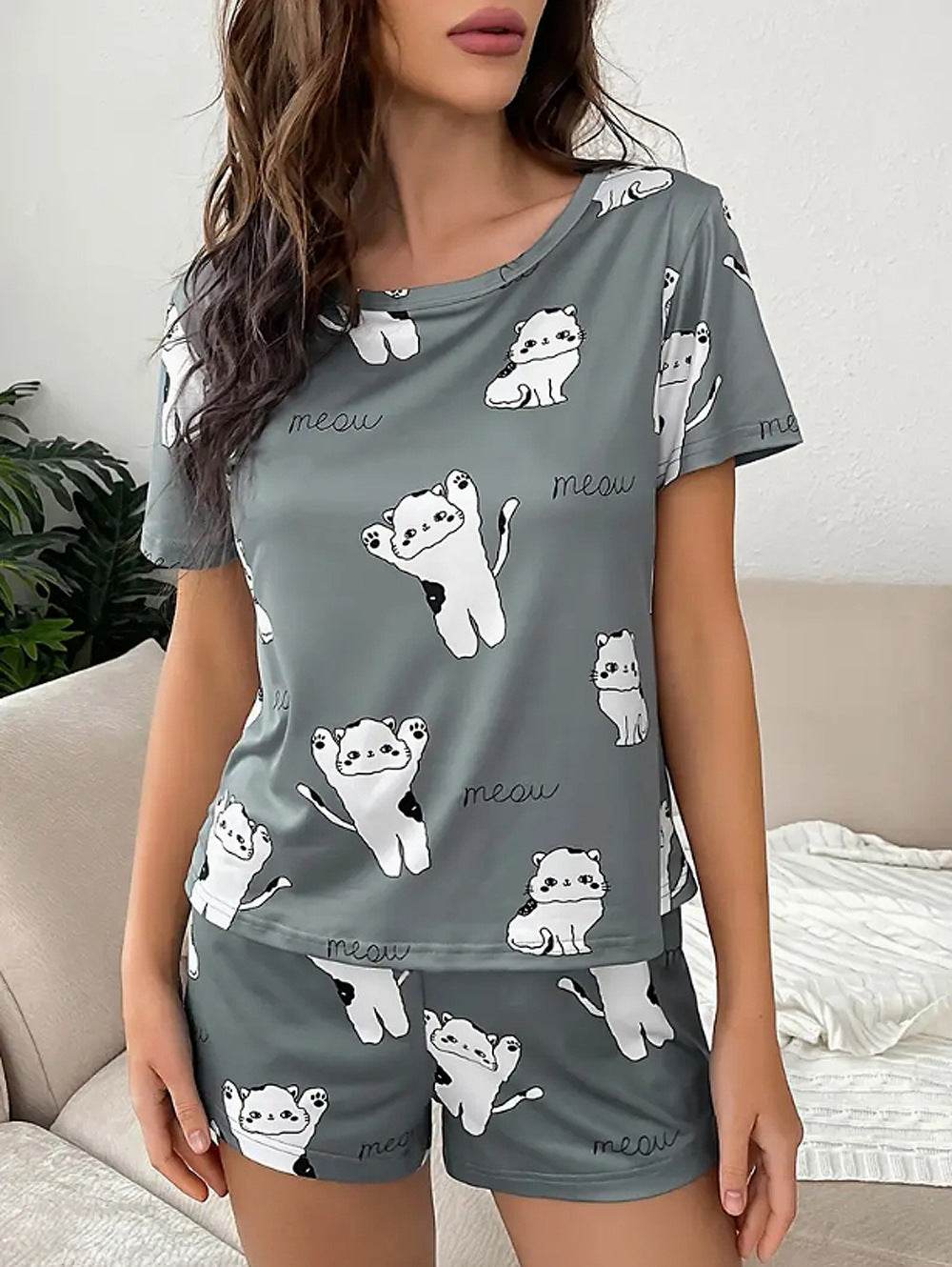 2 piece Pyjamas set women Night sleepwear and Loungewear - www.Shopthatapp.com #