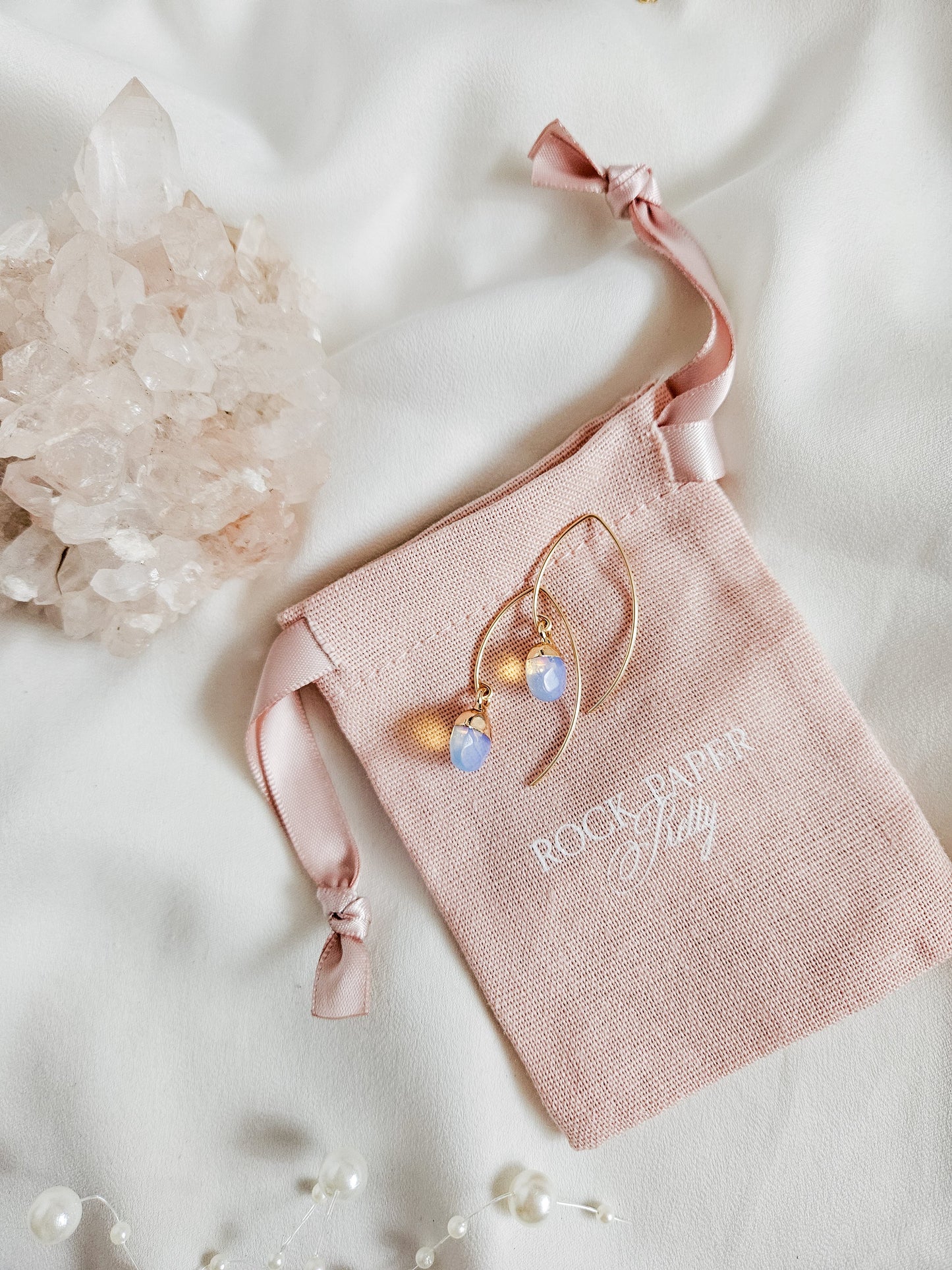 Boucles d'oreilles goutte de rosée