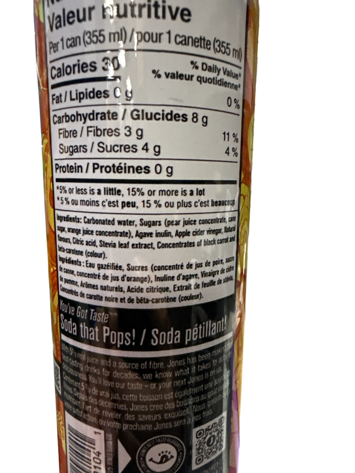 Pop Jones Prebiotic Orange and Cream Soda 355ML - Canadian Edition - www.Shopthatapp.com