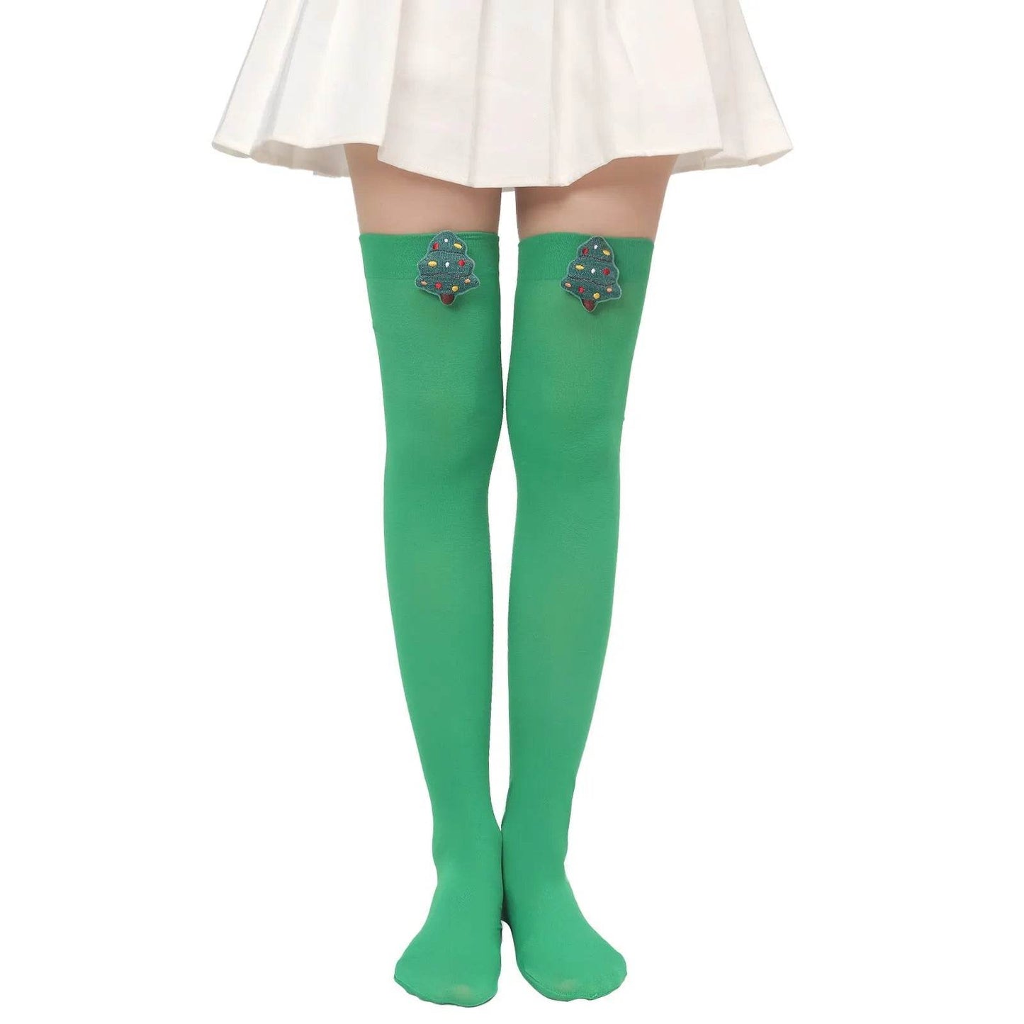 Christmas Plush Doll Knee Socks Bow Stockings - www.Shopthatapp.com