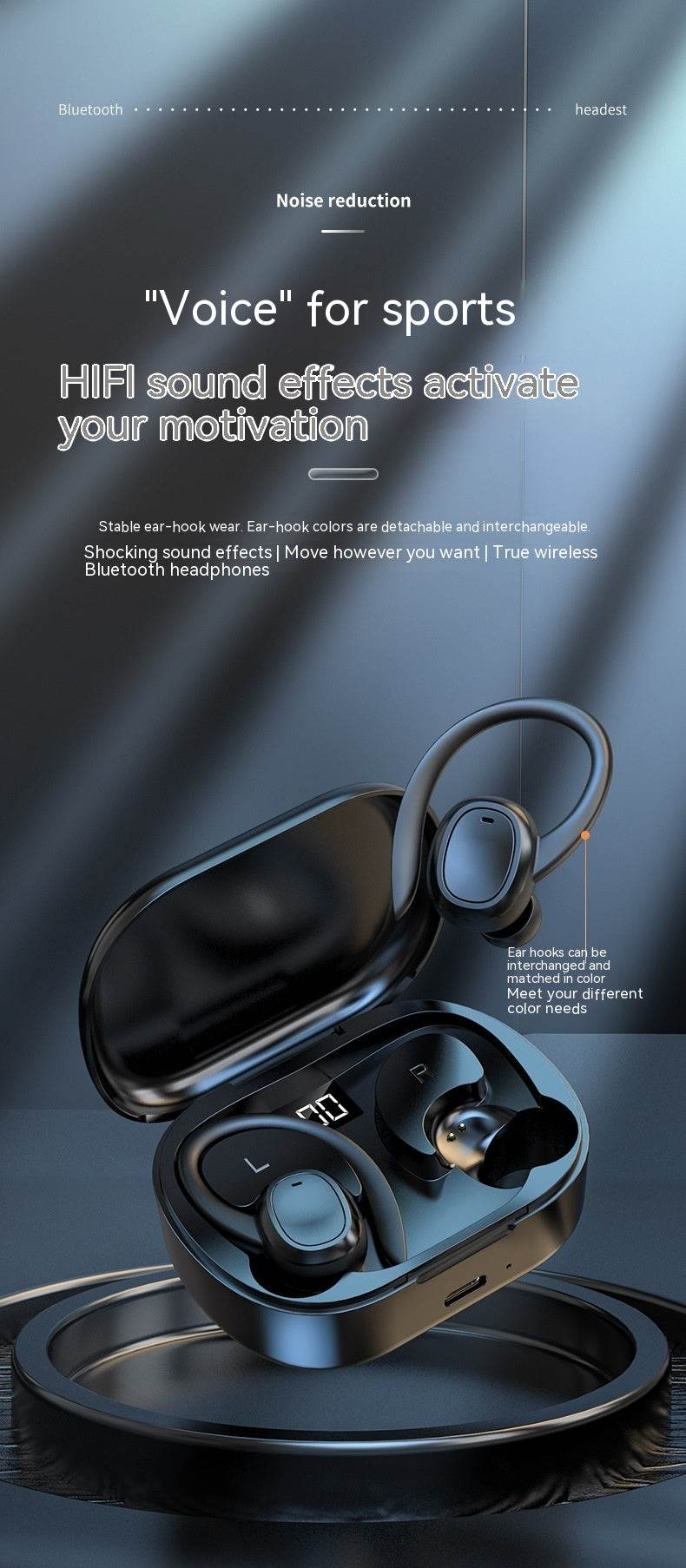 Wireless Sports Ear Hook Earphones - www.Shopthatapp.com