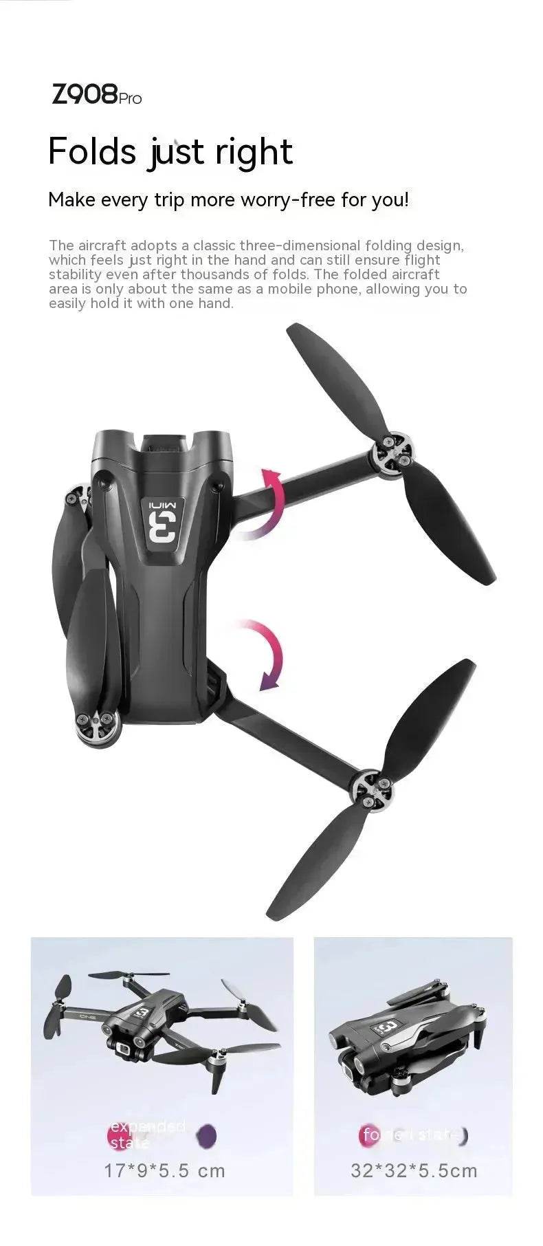 UAV Optical Flow Dual Camera Drone 480p Camera Obstacle Avoidance Aerial Photography Foldable Quadcopter - www.Shopthatapp.com