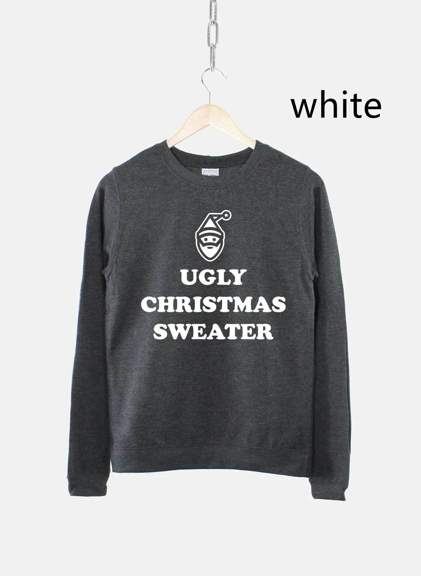Women's Ugly Christmas Sweater Sweatshirt Bah Humbug Funny - www.Shopthatapp.com