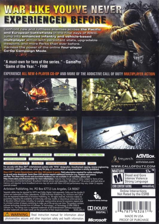 Call of Duty - World at war (usagé) - www.Shopthatapp.com