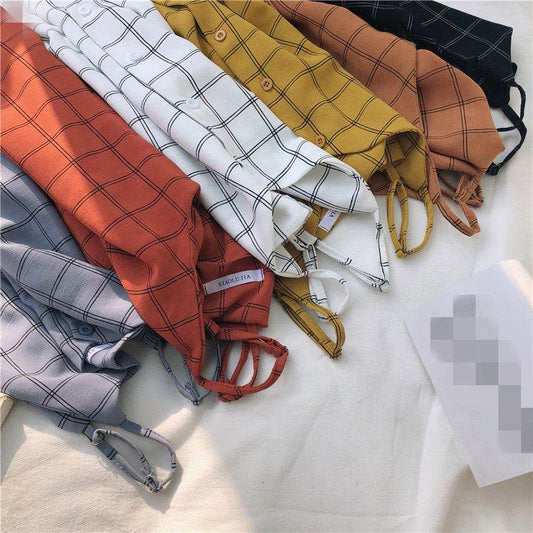 Casual sleeveless button down Chiffon blouse top for women - www.Shopthatapp.com