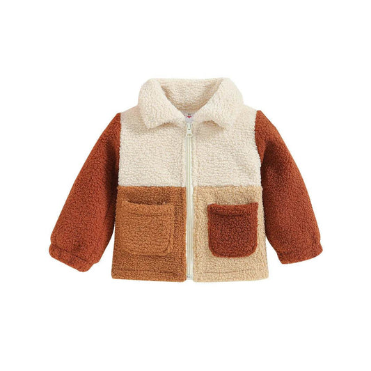 Children's New Zipper Cute Polar Sherpa Fleece Winter Jacket Kids - www.Shopthatapp.com