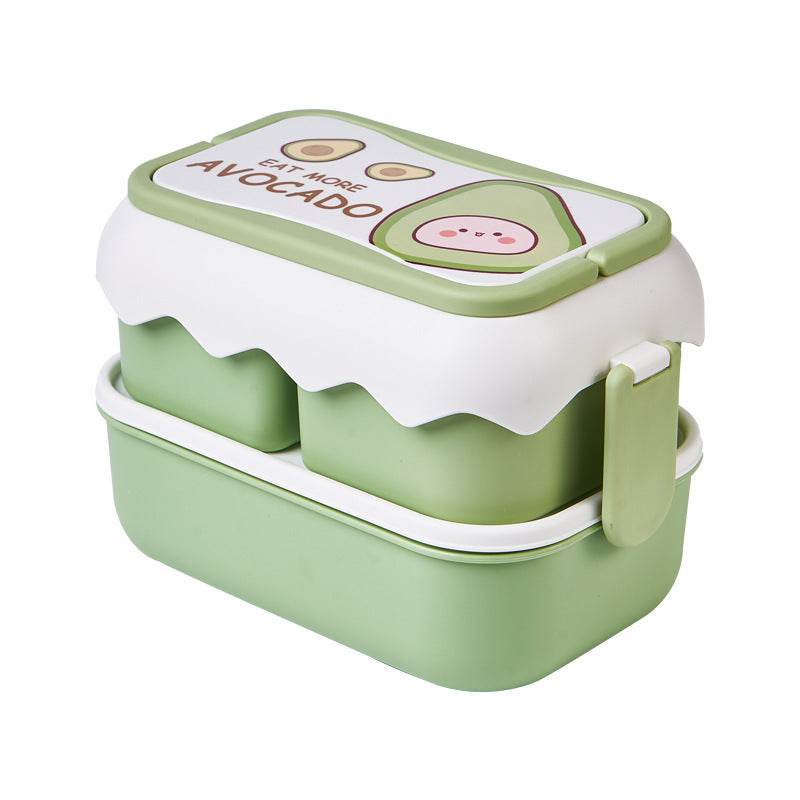 Cute Double Layered Kids Plastic Lunch Box - www.Shopthatapp.com