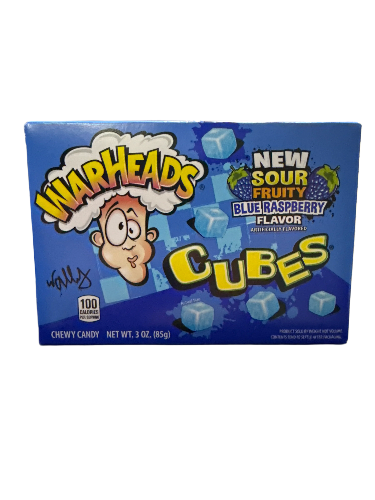Warheads Sour Blue Raspberry Cubes 85G - U.S Edition - www.Shopthatapp.com