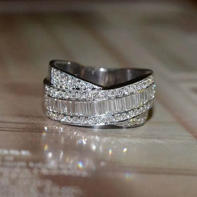 Fashion Temperament copper micro-set ladies ring - www.Shopthatapp.com