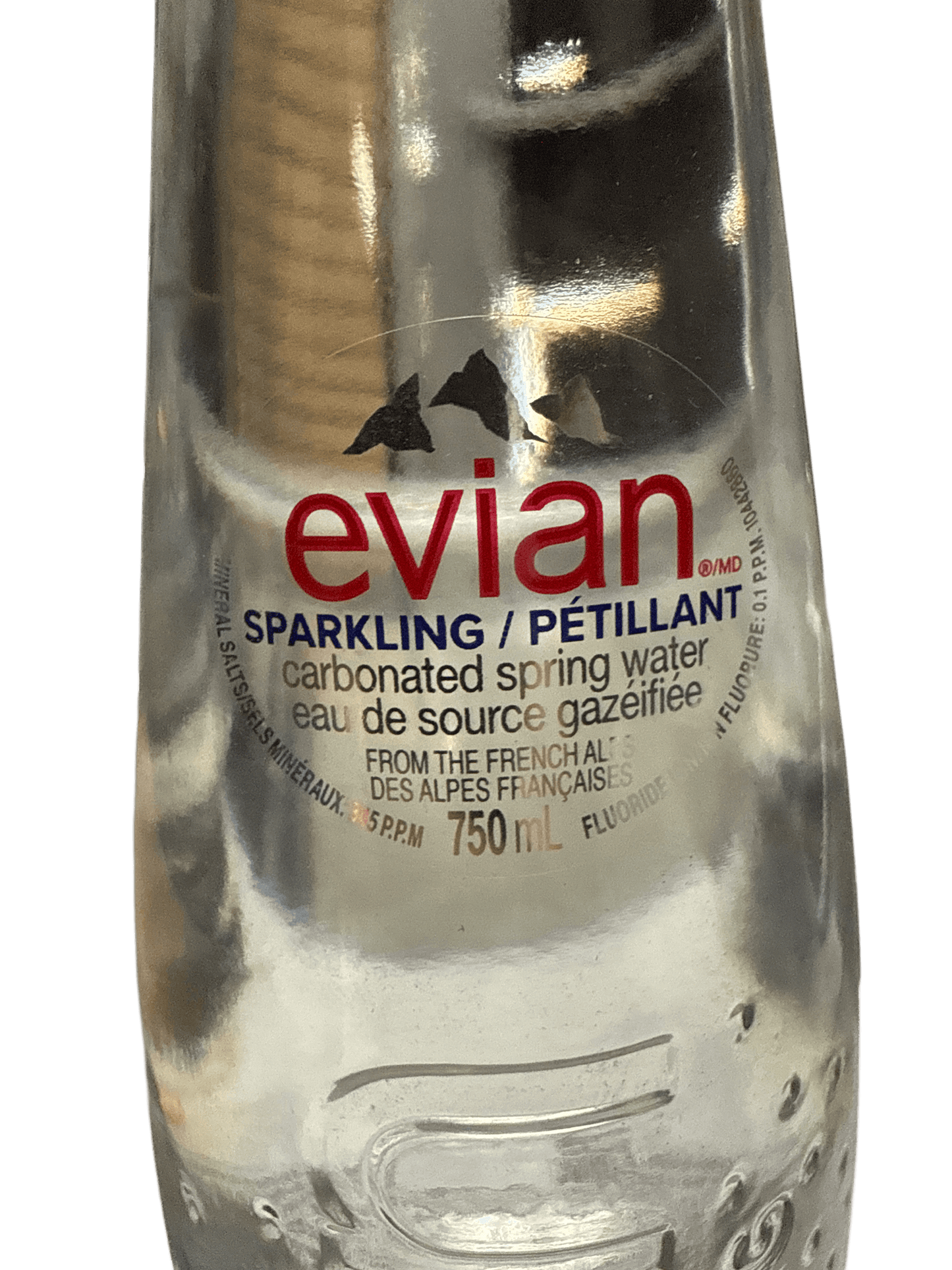 Evian Sparkling Water Glass Bottle 750ML - Canadian Edition - www.Shopthatapp.com