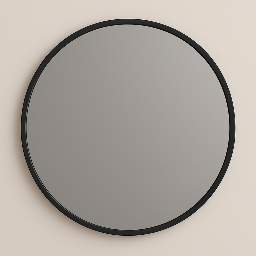 Round Vanity Mirror – Black, Gold, Nickel | 24" & 32" Metal Frame - www.Shopthatapp.com