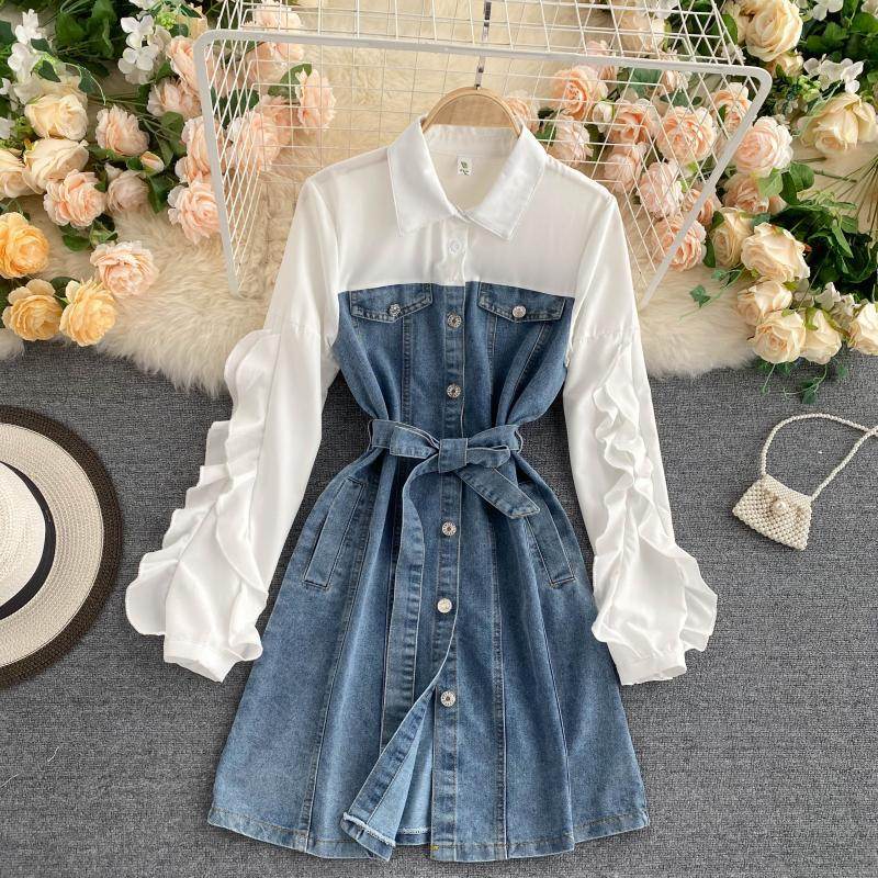 New Fashion Retro denim dress - www.Shopthatapp.com
