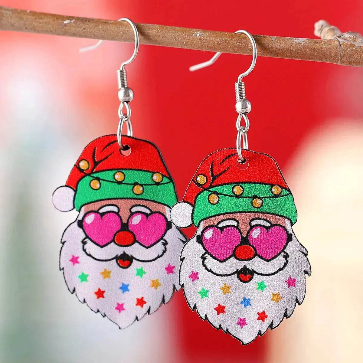 Funny Santa Claus Earrings Christmas Pendant Earrings Gift - www.Shopthatapp.com