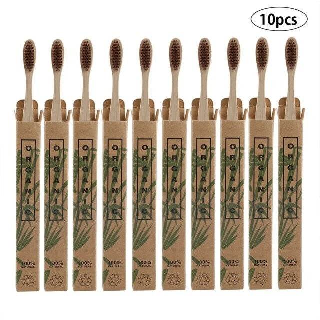 10pcs Bamboo toothbrushes - www.Shopthatapp.com