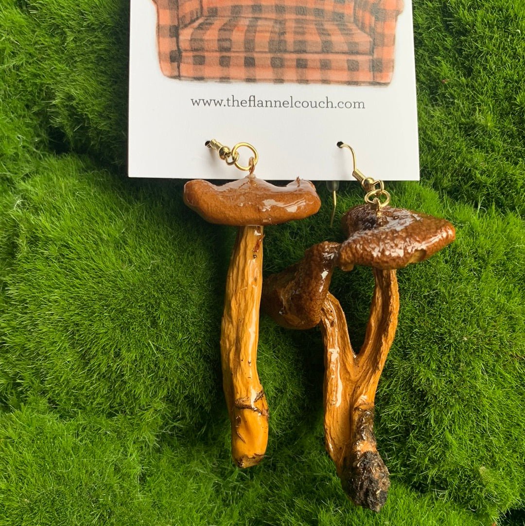 Boucles d'oreilles champignons sauvages de l'Ontario