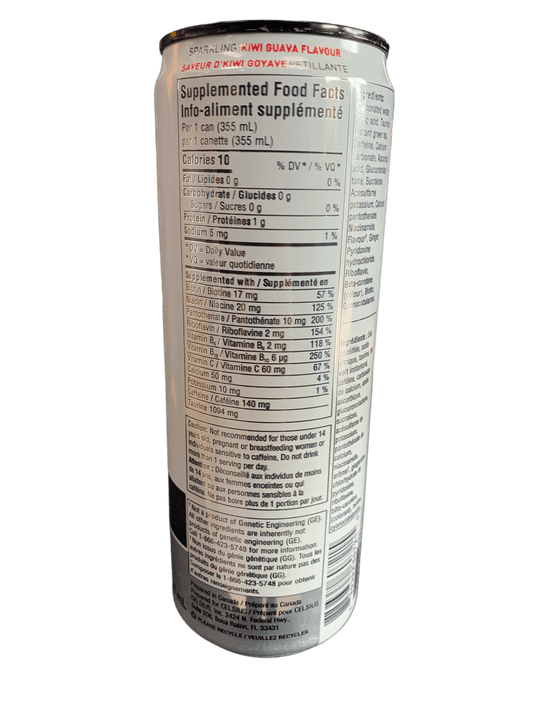 Celsius Sparkling Kiwi Guava Energy Drink 355ML - Canadian Edition - www.Shopthatapp.com