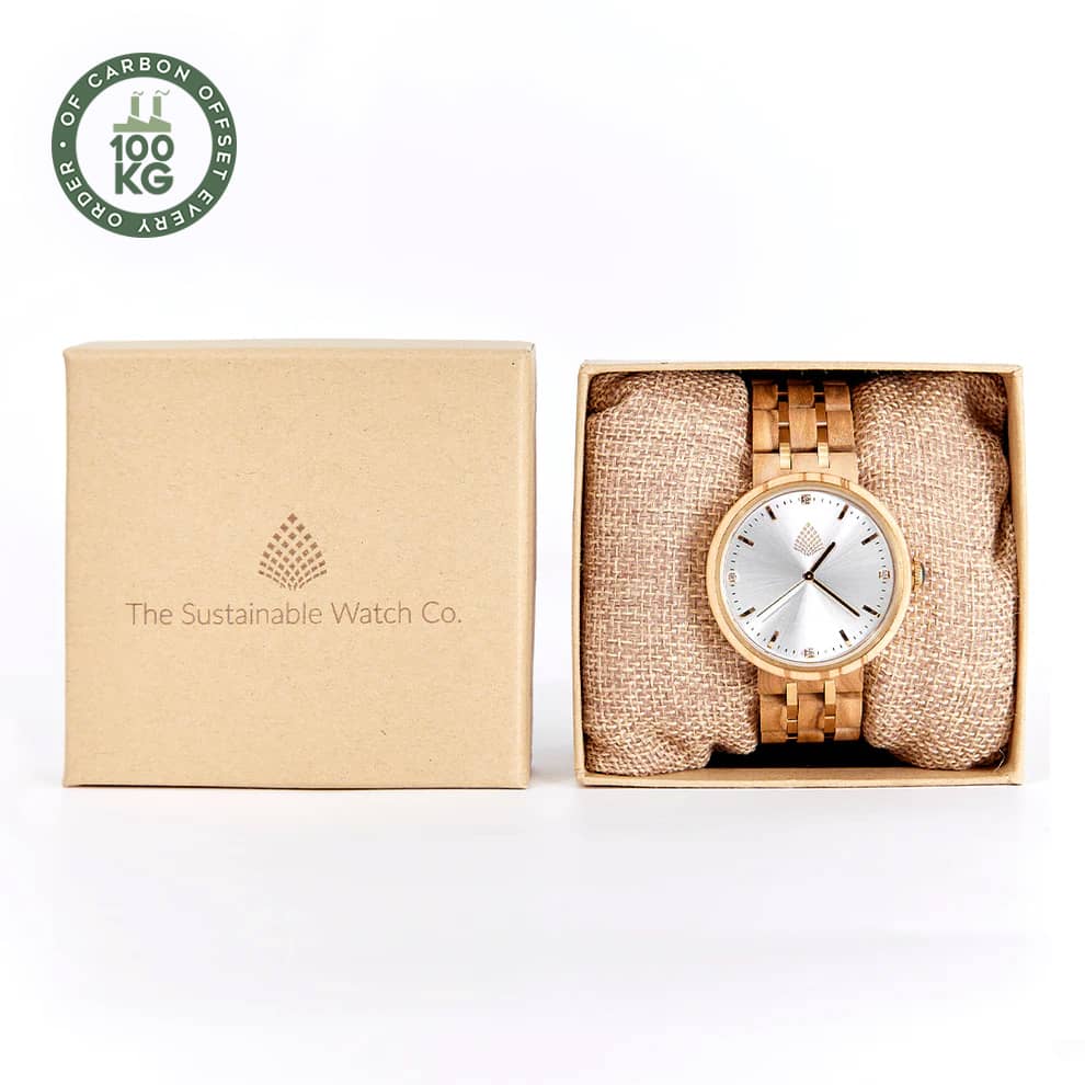Le Teck : Montre en Bois Naturel