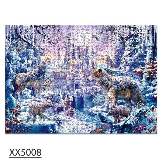 1000-Pc Wolf Castle Jigsaw Puzzle | KidsToyLover - www.Shopthatapp.com