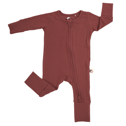 Dusk Red Ribbed Romper - www.Shopthatapp.com