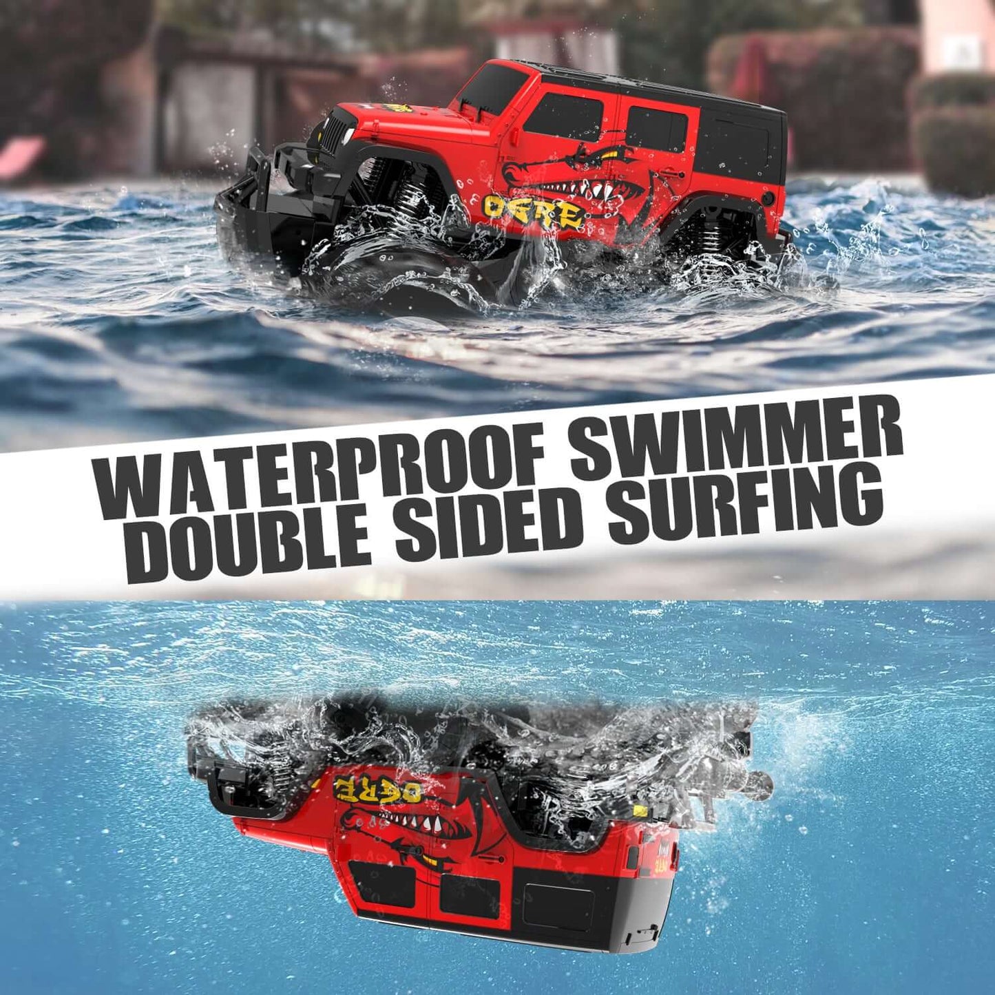 Monster Truck RC amphibie tout-terrain étanche pour enfants