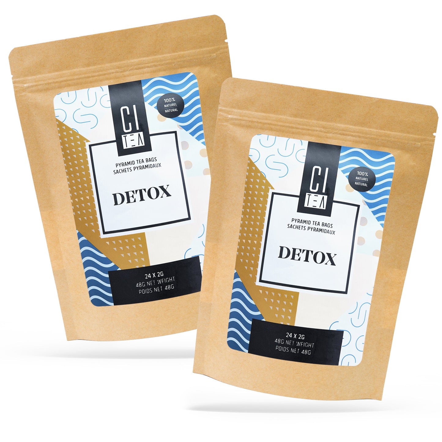 Detox Herbal Tea Pyramid Tea Bags - www.Shopthatapp.com