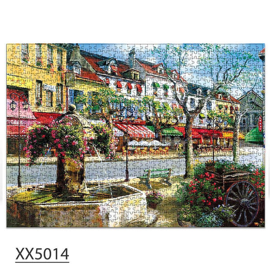 1000-Pc European Town Jigsaw Journey | KidsToyLover - www.Shopthatapp.com