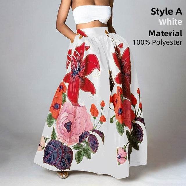 Elegant Bottoms Skirt Floral Long Maxi prairie Skirt - www.Shopthatapp.com