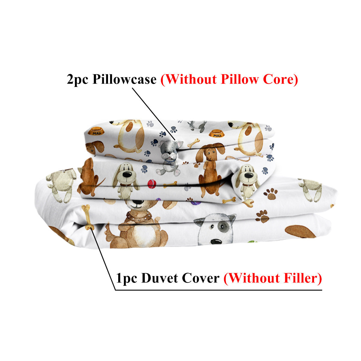 Kids' Duvet Cover Sets Animals Pastel Duvet Covers Cartoon Dogs Paws Pattern Bed Sets 3 Pieces 1 Duvet Cover And 2 Pillow Cases Cute Puppy Dogs Bedding For Kids - www.Shopthatapp.com