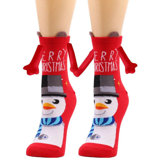 Christmas Stockings Autumn Winter Cotton Magnet Lodestone Hand Tube Socks - www.Shopthatapp.com
