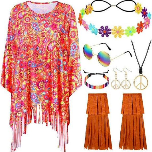 Tie Dye Cloak Costume Halloween Party Clothing Suit - www.Shopthatapp.com