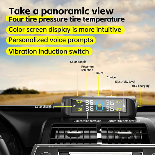 Automobile Vehicle Intelligent Power USB Tire Pressure sensor Monitoring System - www.Shopthatapp.com