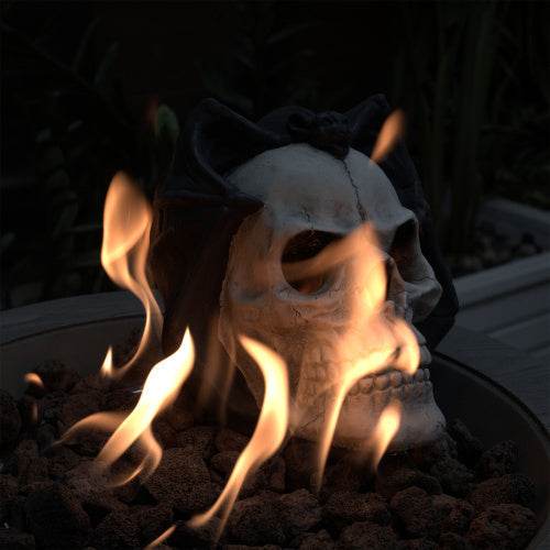 Halloween Décor - Fire Pit Demon Skull Gas Log For Ventless Vent Free, Electric, Outdoor Fireplace And Fire Pit, - www.Shopthatapp.com