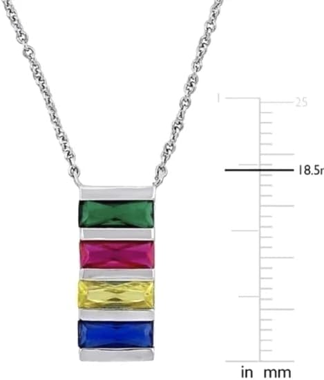 HBC 925 Sterling Silver Crystal Pendant Necklace - www.Shopthatapp.com