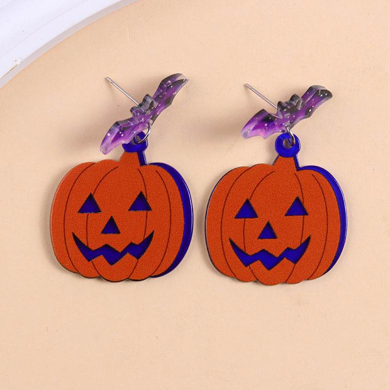 European And American Halloween Series Acrylic Earrings Color - www.Shopthatapp.com