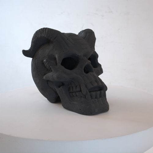 Refractory Materials Fireproof Imitated Human Fire Pit Skulls Gas Log For NG, LP Wood Fireplace, Firepit, Campfire, Halloween Decor, BBQ - www.Shopthatapp.com