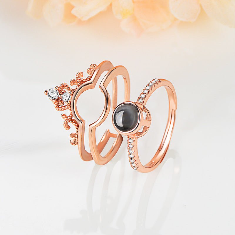 Personalisierter Haustier-Foto-Tiara-Kronenring
