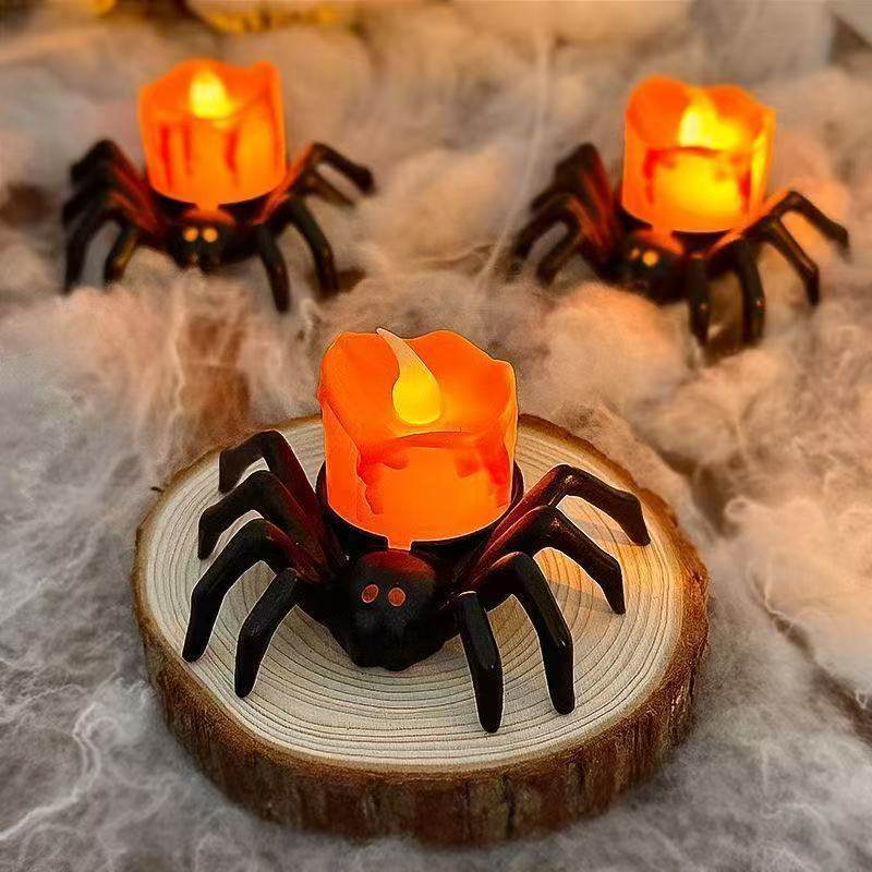 Halloween Pumpkin Spider Candle Light Decoration Props - www.Shopthatapp.com