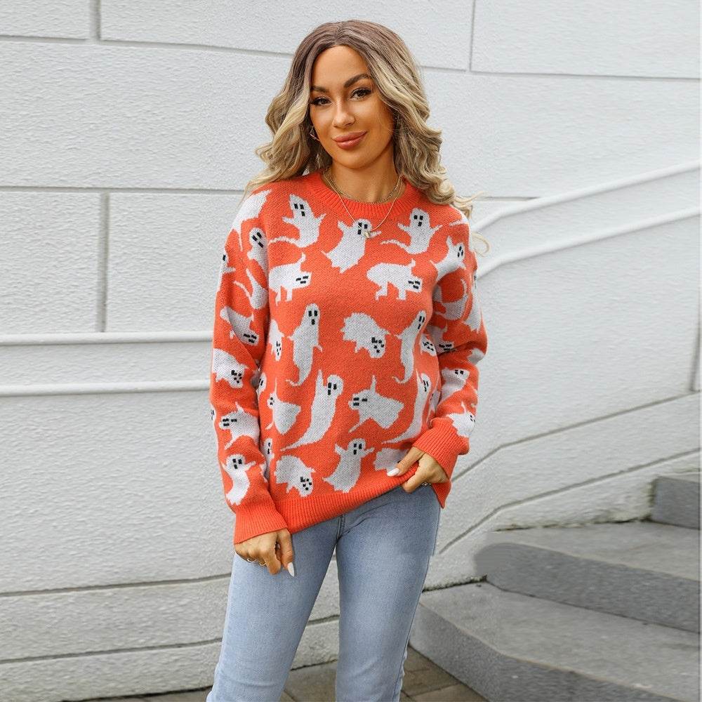 Halloween Sweater Pullover Plus Size Knitwear - www.Shopthatapp.com