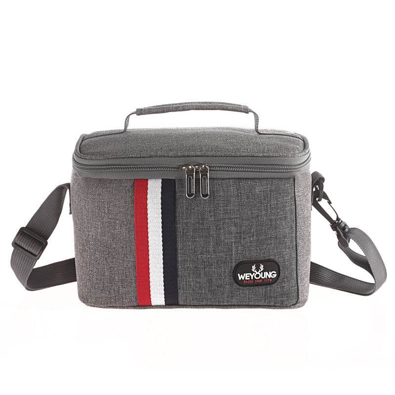 Striped Insulated Lunch Bag – Stylish Portable Tote for Work - www.Shopthatapp.com
