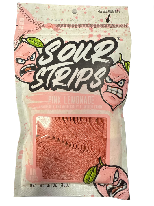 Sour Strips Pink Lemonade 3.4OZ - U.S Edition - www.Shopthatapp.com