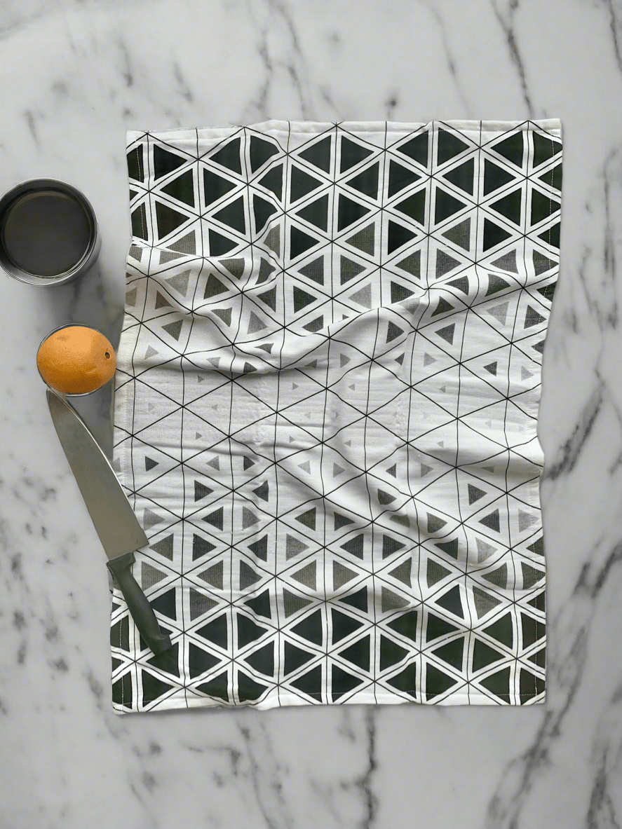 Geo Ombre, Sure Grip Kitchen Towel 100% Cotton Tea Towel - www.Shopthatapp.com