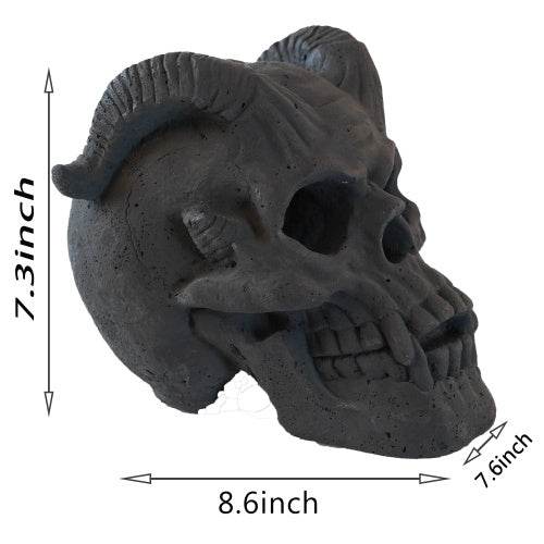 Refractory Materials Fireproof Imitated Human Fire Pit Skulls Gas Log For NG, LP Wood Fireplace, Firepit, Campfire, Halloween Decor, BBQ - www.Shopthatapp.com
