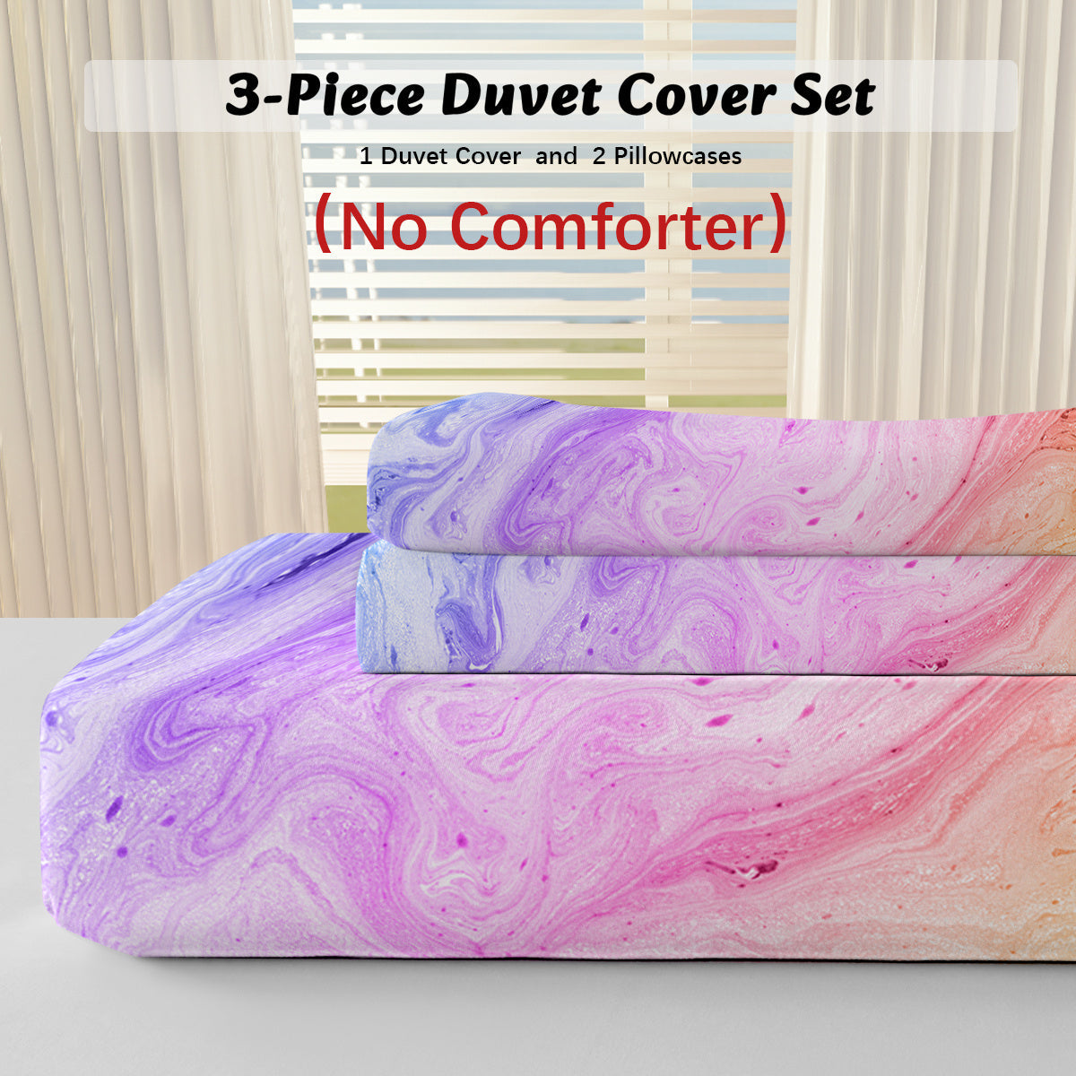 Girly Duvet Cover Rainbow Glitter Ombre Bedding Sets 3 Pcs Chic Purple Blue Green Pastel Bed Spreads Sparkle Quilt Cover Set With 2 Pillow Shams - www.Shopthatapp.com