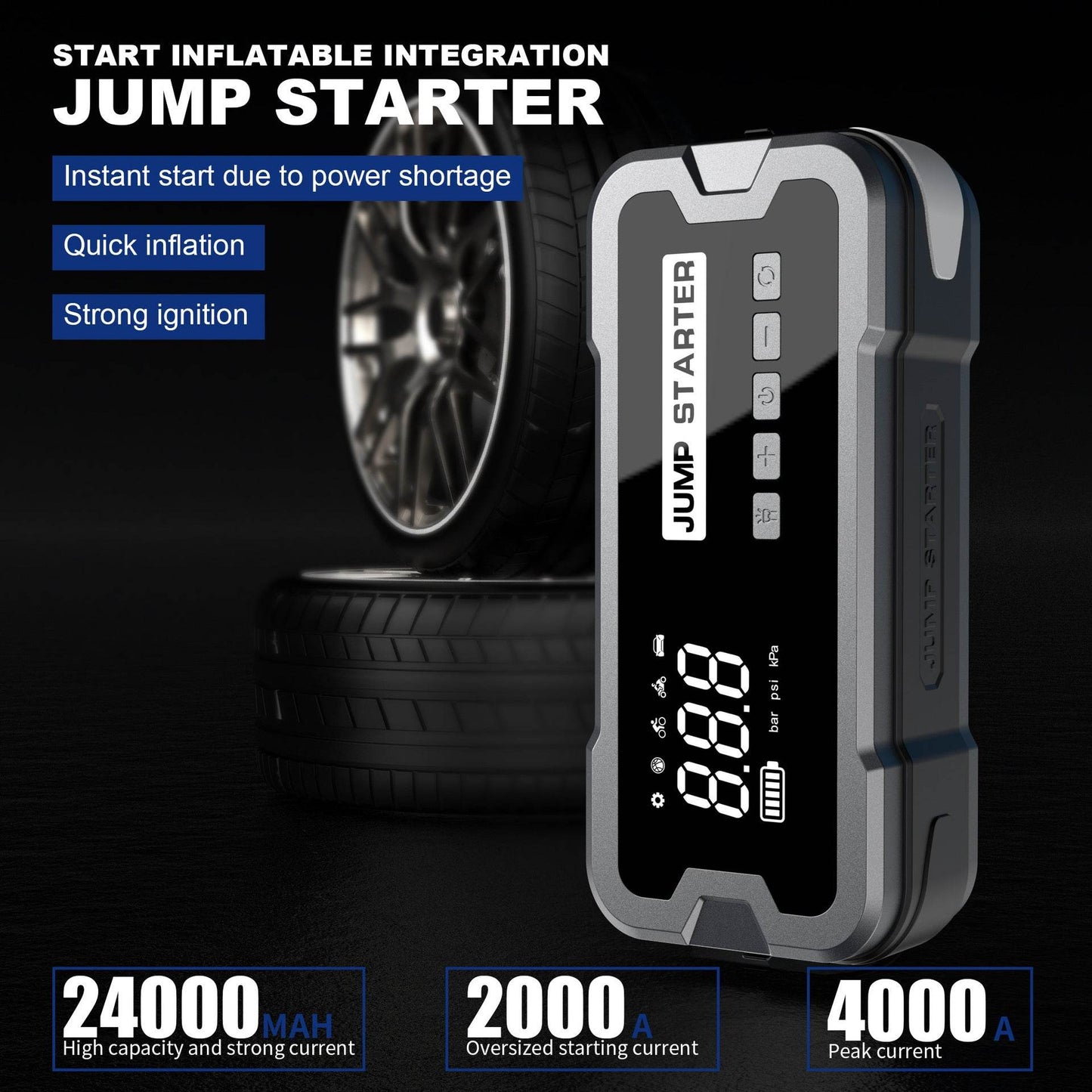 Automobile Emergency Start Power Source Car Built-in Inflatable - www.Shopthatapp.com