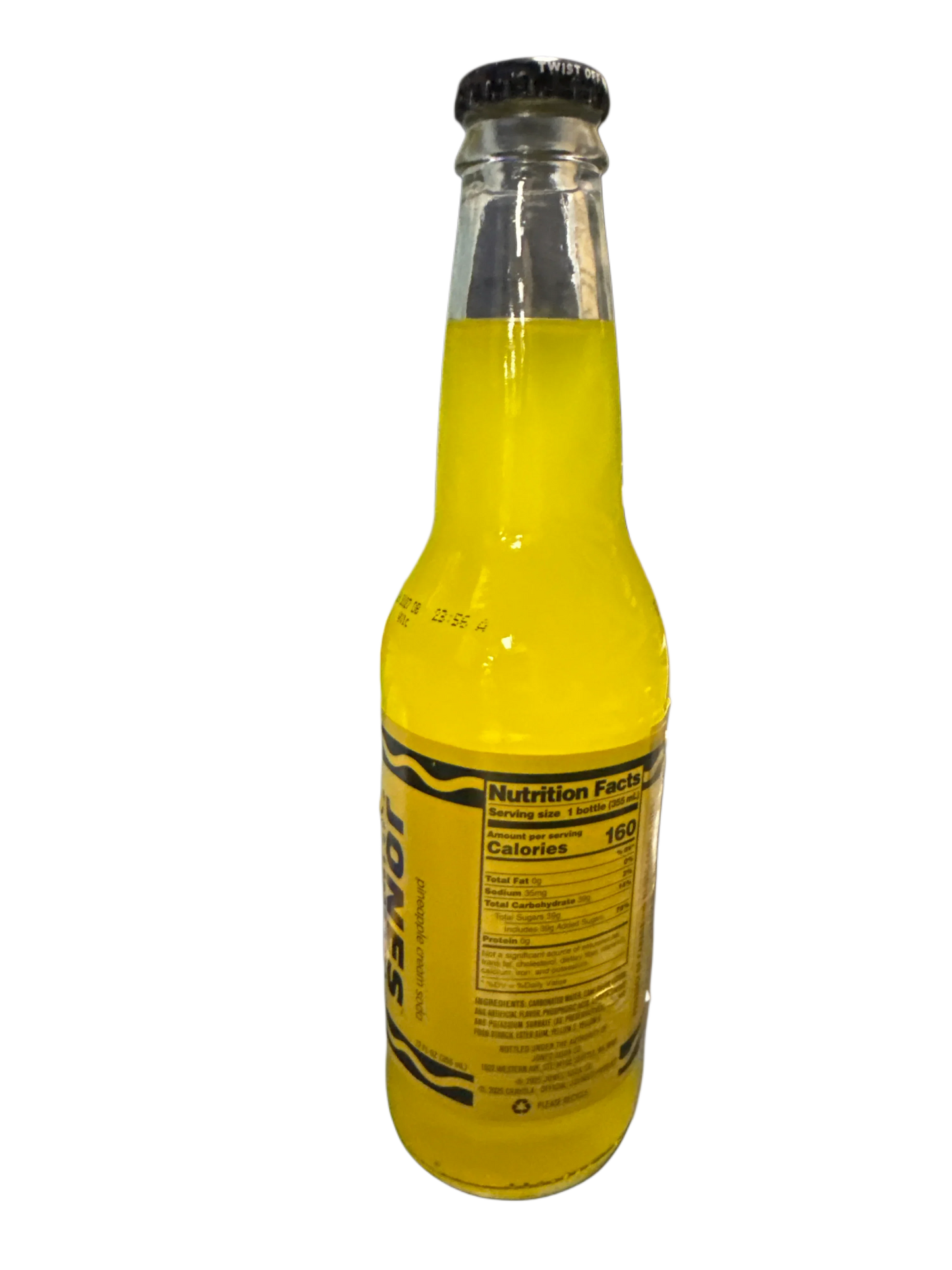 Jones Crayola Limited Edition Pineapple Cream Soda Glass Bottle 355ML - U.S Edition - www.Shopthatapp.com