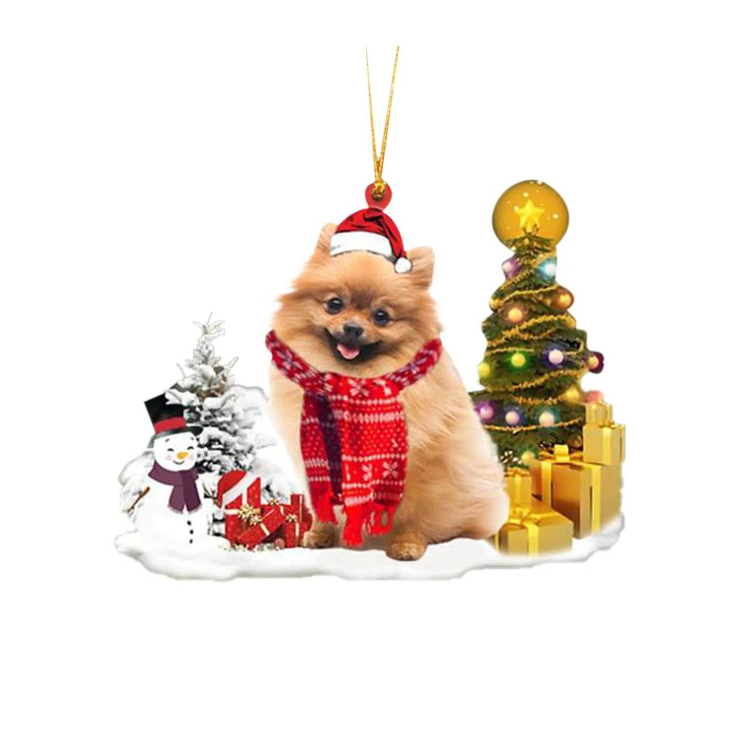 Christmas Family Puppies Decorate Trees With Lights - www.Shopthatapp.com